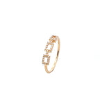 S 2912 - Anillo Geométrico de Marcos de Diamantes