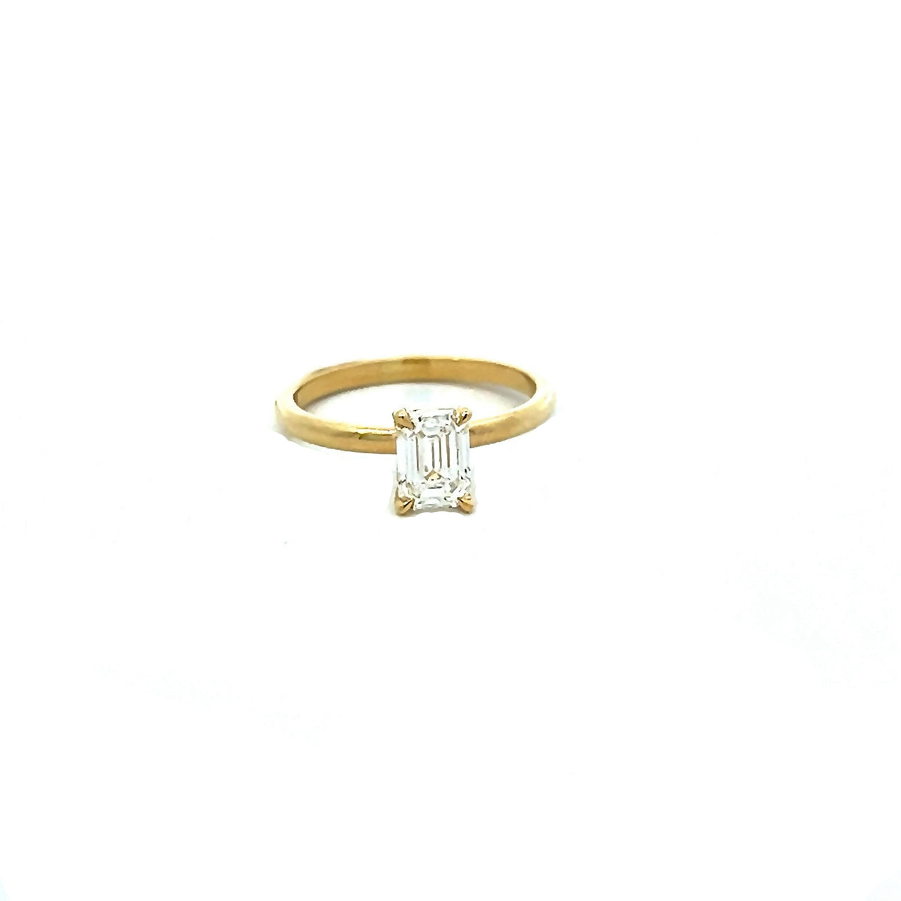 T 619 1979 - Solitario Diamante Corte Esmeralda