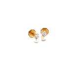 T 805 2994 - Broqueles Baby Diamantes Round y Perlita