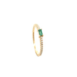 S 3316 - Anillo Esmeralda y Diamantes