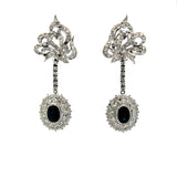 GCH 20 - Aretes Largos Elegantes Zafiros y Diamantes