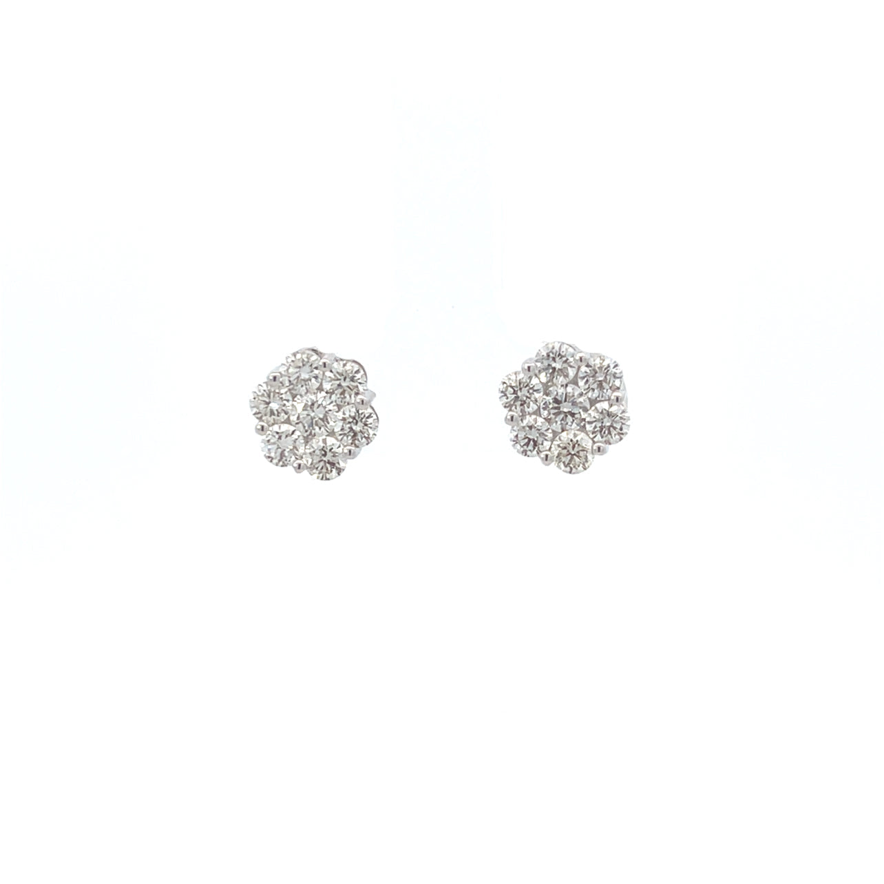 D 693 - Aretes Roseta de Diamantes Round