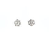 D 693 - Aretes Roseta de Diamantes Round