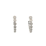 S 2666 - Arracadas Abiertas Con Diamantes Round en Bisel
