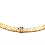 Z 96 - Gargantilla Omega con Estaciones de Diamantes en Pavé