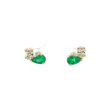 T 816 2849 - Aretes Climber Esmeralda Gota y Diamantes ovales
