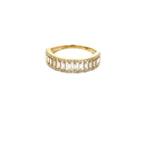 S 3356 - Anillo Baguettes Centrales Con Doble Halo Round