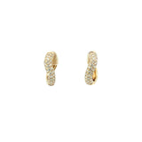 S 3371 - Arracadas Onda Diamantes Pavé
