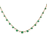 AR 189 - Collar esmeraldas y diamantes round