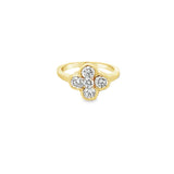 Z 63 - Pinky Ring Flor de Diamantes Round